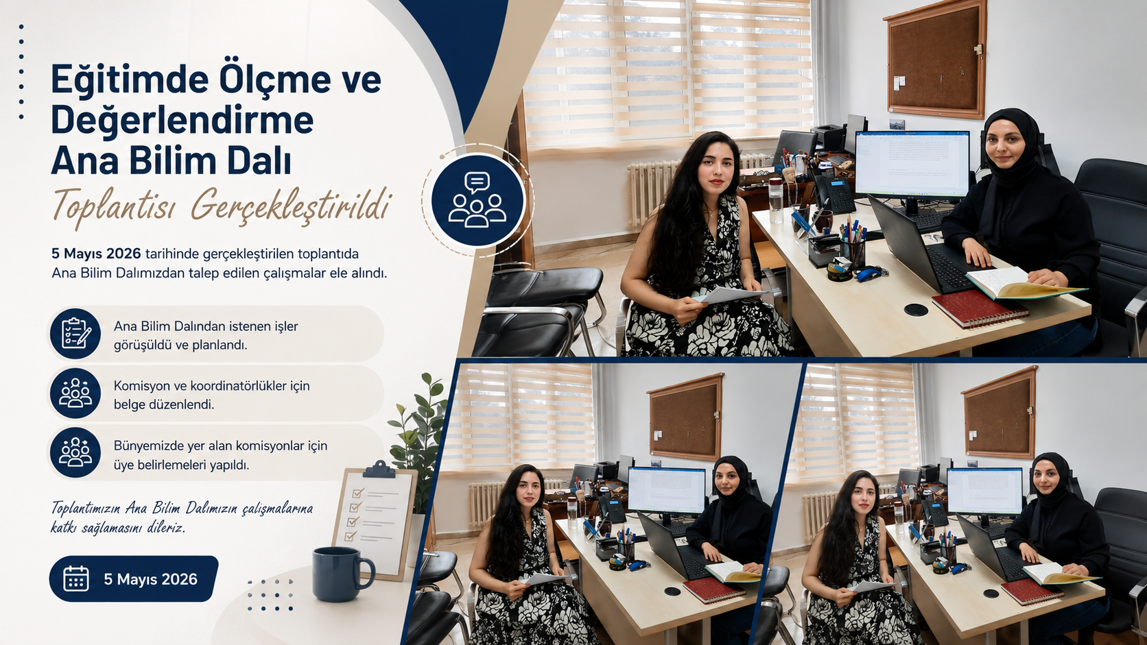 📌 Eğitimde Ölçme ve Değerlendirme Ana Bilim Dalı Toplantısı Gerçekleştirildi